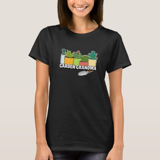 Gartengroßmutter-Pflanze und Schaufel T-Shirt (Vorderseite)