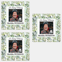 Gartengrün Blätter Beerdigung Adhesiv/wasserdicht Etiketten