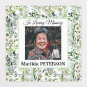 Gartengrün Blätter Beerdigung Adhesiv/wasserdicht Etiketten (Design 1)