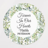 Gartengrün Blätter Beerdigung Adhesiv/wasserdicht Etiketten (Design 2)