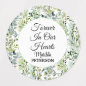 Gartengrün Blätter Beerdigung Adhesiv/wasserdicht Etiketten (Design 1)