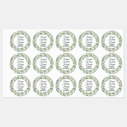 Gartengrün Blätter Beerdigung Adhesiv/wasserdicht Etiketten (Blatt)