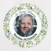 Gartengrün Blätter Beerdigung Adhesiv/wasserdicht Etiketten (Design 2)