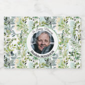 Gartengrün Blätter Beerdigung Alkoholflaschenetikett (Einzelnes Label)