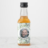 Gartengrün Blätter Beerdigung Alkoholflaschenetikett (Vorderseite)