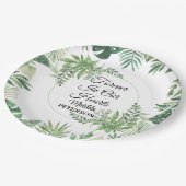 Gartengrün Blätter Beerdigung Pappteller (Schrägansicht)