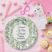 Gartengrün Blätter Beerdigung Pappteller (Party)