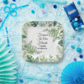 Gartengrün Blätter Beerdigung Pappteller (Party)