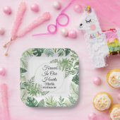 Gartengrün Blätter Beerdigung Pappteller (Party)