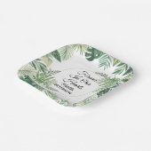 Gartengrün Blätter Beerdigung Pappteller (Gewinkelt)