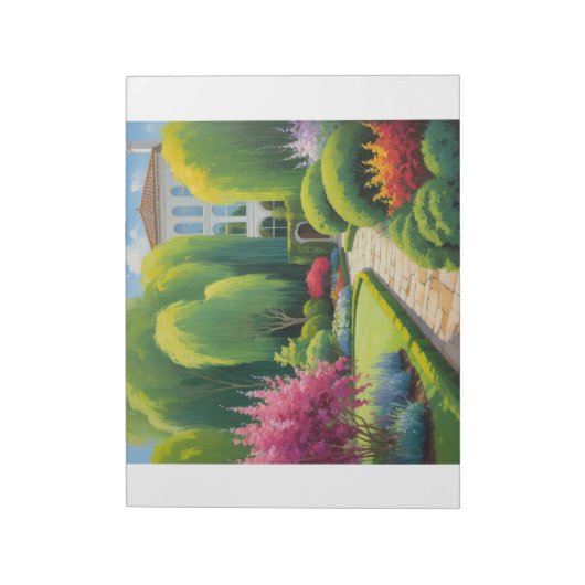 Gartengrün Pflanze Notizblock (Rotiert)