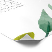 Gartengrün Sitzplan Poster (Ecke)