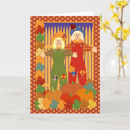 Gartenhalloween Karte (Gelbe Blume)