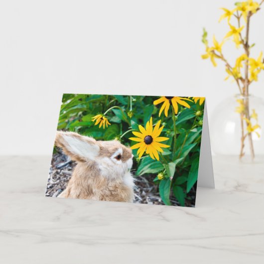 Gartenhase Karte (Gelbe Blume)