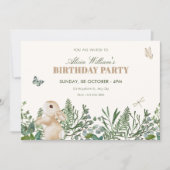 Gartenhasen-Geburtstag Einladung (Vorderseite)