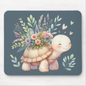 Gartenhaus-Schildkröte Aquarell Mousepad (Vorne)
