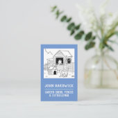 Gartenhäuschen, Zäune und Außengebäude Visitenkarte (Stehend Vorderseite)