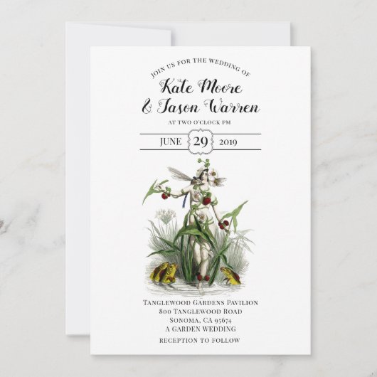 Gartenhochzeit Einladung (Vorderseite)