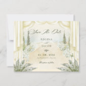 Gartenhochzeit mit Blumen Save The Date (Vorderseite)