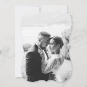 Gartenhochzeit Save-the-Date Die-Cut Grün Einladung (Rückseite)