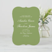 Gartenhochzeit Save-the-Date Die-Cut Grün Einladung (Stehend Vorderseite)