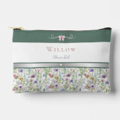 Gartenhochzeit Wildblumen Blumenmädchen Zubehörtasche (Vorderseite)