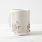 Gartenhochzeits-Einladung mit Naturlook Kaffeetasse (Vorderseite Links)