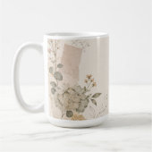 Gartenhochzeits-Einladung mit Naturlook Kaffeetasse (Links)