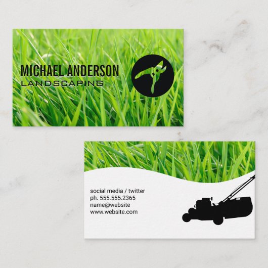 Gartenhöre | Gras Visitenkarte (Vorne/Hinten)