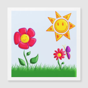 Gartenillustration Magnetkarte