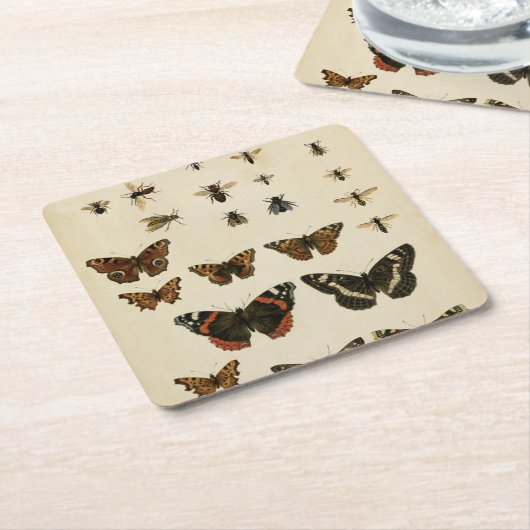 Garteninsekten von Vision Studio Rechteckiger Pappuntersetzer (angewinkelt)