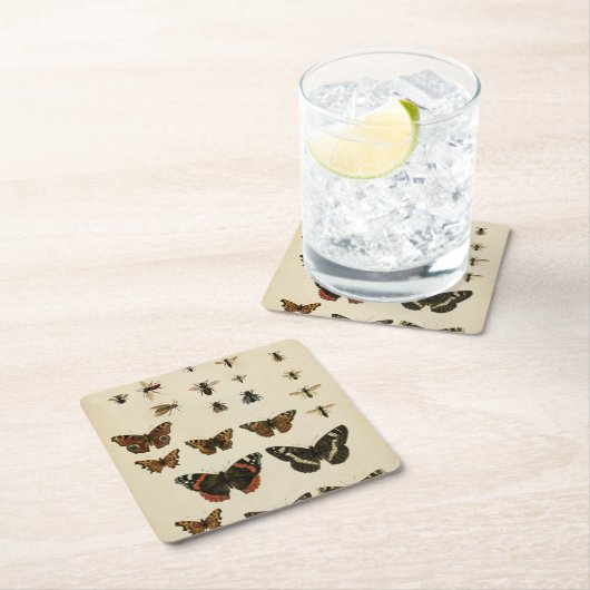 Garteninsekten von Vision Studio Rechteckiger Pappuntersetzer (Vor Ort)