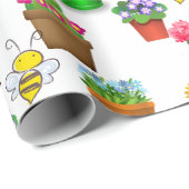 Gartenkaktus Sukkulente und gepolsterte Pflanze Geschenkpapier (Rolleneckpunkt)