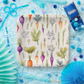 Gartenkarottenpapier-Teller Pappteller (Party)