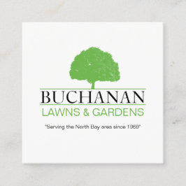 Gartenkarte Quadratische Visitenkarte