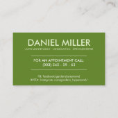 Gartenkarte Visitenkarte (Rückseite)