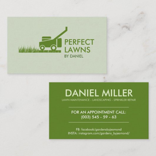 Gartenkarte Visitenkarte (Vorne/Hinten)