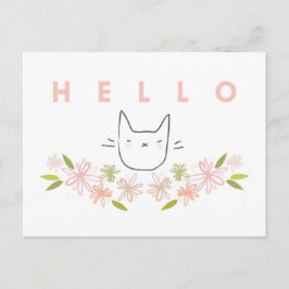 Gartenkatze in den Chrysanthemen Postkarte