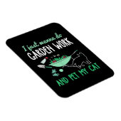 Gartenkatze Lover | Funny Garden Work Gift Magnet (Rechte Seite)
