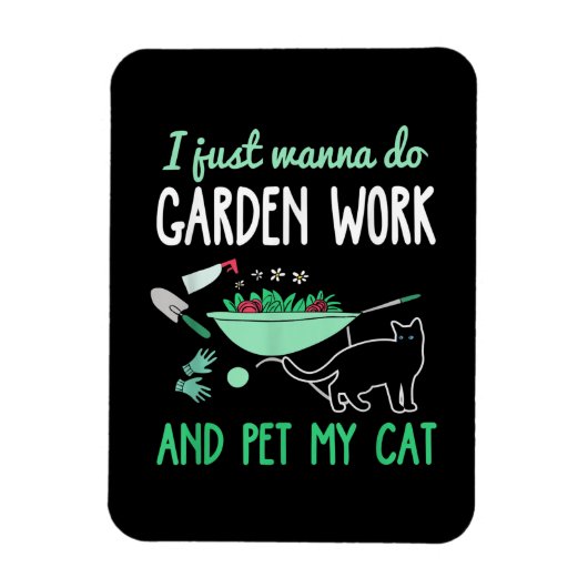 Gartenkatze Lover | Funny Garden Work Gift Magnet (Vertikal)