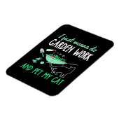 Gartenkatze Lover | Funny Garden Work Gift Magnet (Linke Seite)