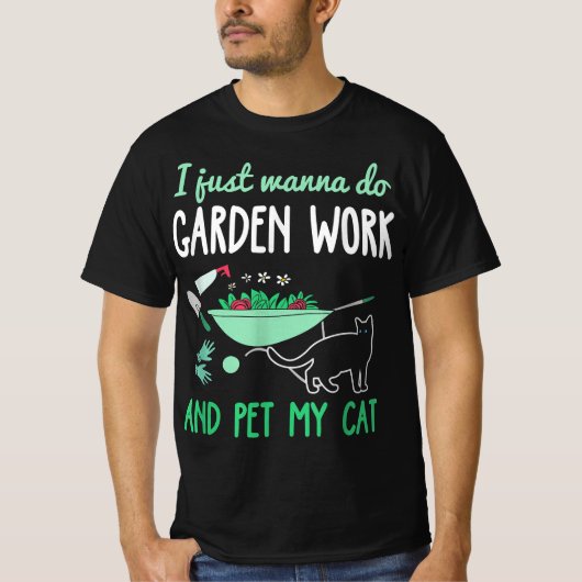 Gartenkatze Lover | Funny Garden Work Gift T-Shirt (Vorderseite)