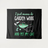 Gartenkatze Lover | Funny Garden Work Gift Wandteppich (Vorderseite (Horizontal))