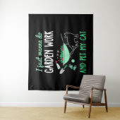 Gartenkatze Lover | Funny Garden Work Gift Wandteppich (Beispiel)