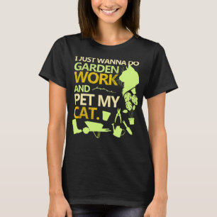 Gartenkatze Lover Kitten Sukkuläre Pflanze Lover C T-Shirt