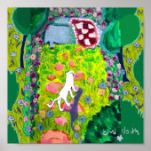 Gartenkatze Poster (Vorne)