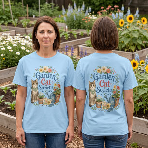 Gartenkatzen-Gesellschaft Cottagecore Florals T-Shirt