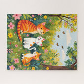 Gartenkatzen-Puzzle Puzzle (Horizontal)