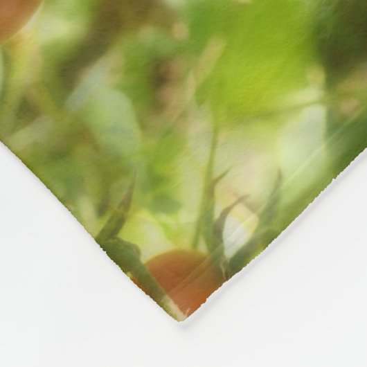 GartenkirschTomaten Abstrakt Fleecedecke (Ecke)