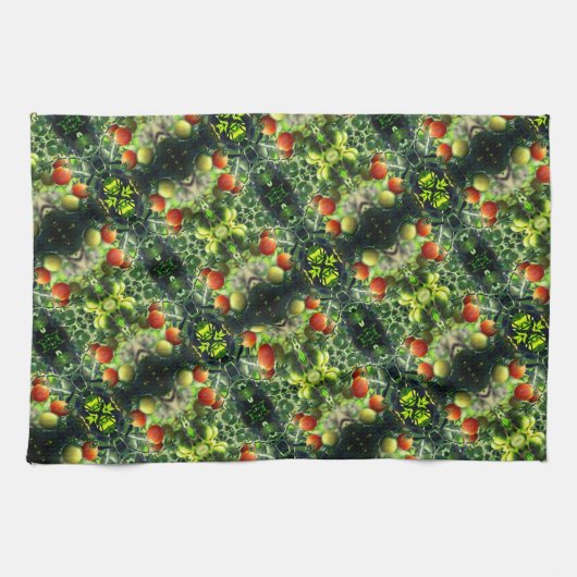 GartenkirschTomaten Abstrakte Natur Geschirrtuch (Horizontal)